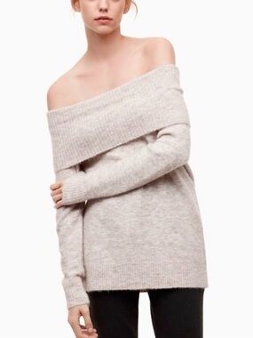 Aritzia Off-the-Shoulder Knit Sweater Faretta